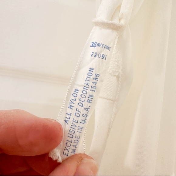 Vintage Lace Sheer Lingerie Slip Dress White sz Small - Picture 6 of 6